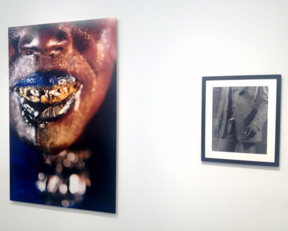 Marilyn Minter on left and Mapplethorpe on right