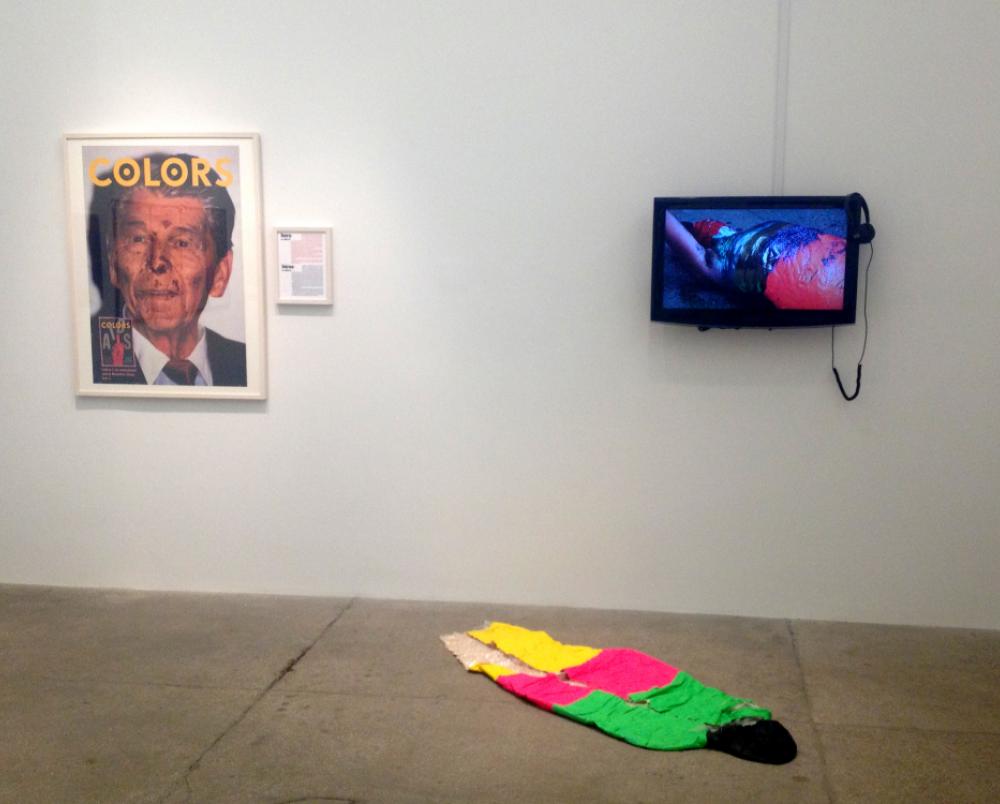 Installation view (from left) of COLORS Magazine and Hunter Reynolds 