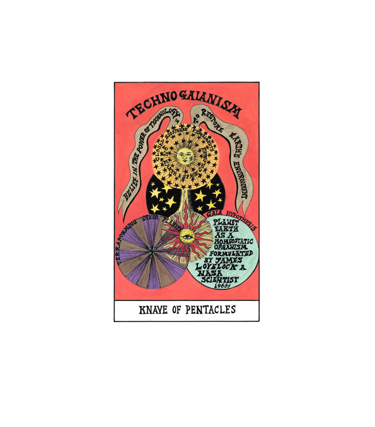 Knave of Pentacles - Technogaianism (tarot) 2009-11