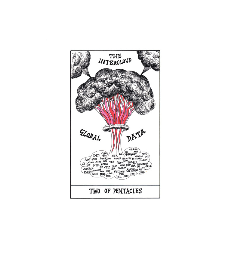 Two of Pentacles - The Intercloud (tarot) 2009-11