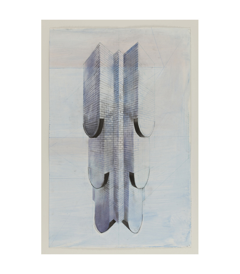 Untitled 2013, charcoal and pigment on rag paper, 50 1/2 x 32 1/2 inches