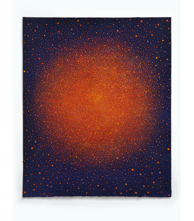 Untitled (Orange-Red Sun on Blue)