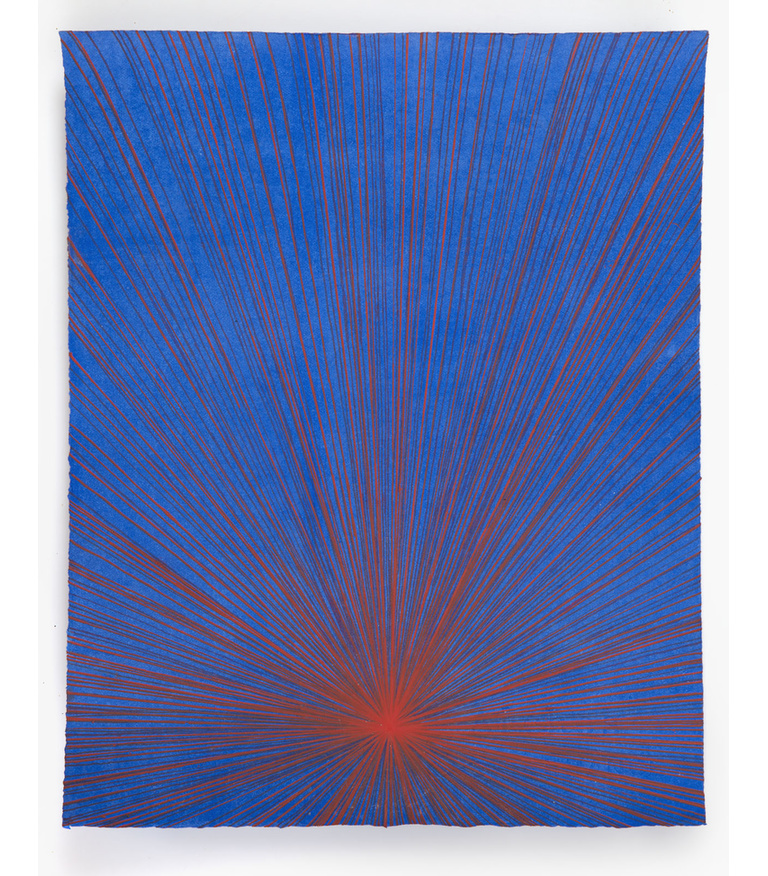 Untitled (Red Beam on Blue)