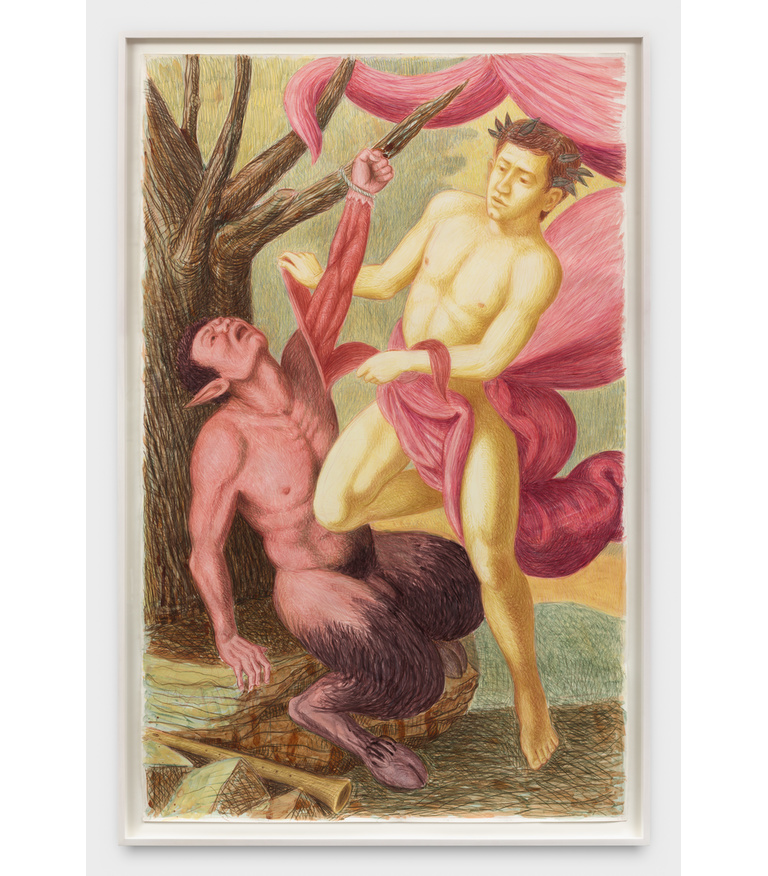 Apollo flaying Marsyas