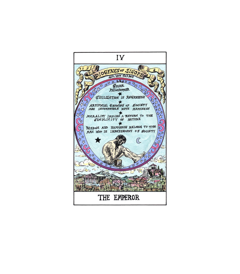 IV The Emperor - Diogenes of Sinope (tarot) 2009-11 