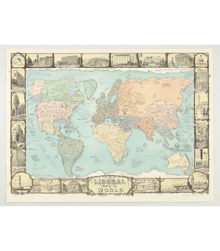 A Liberal Map of the World (collaboration with Elyse Pignolet) 2011