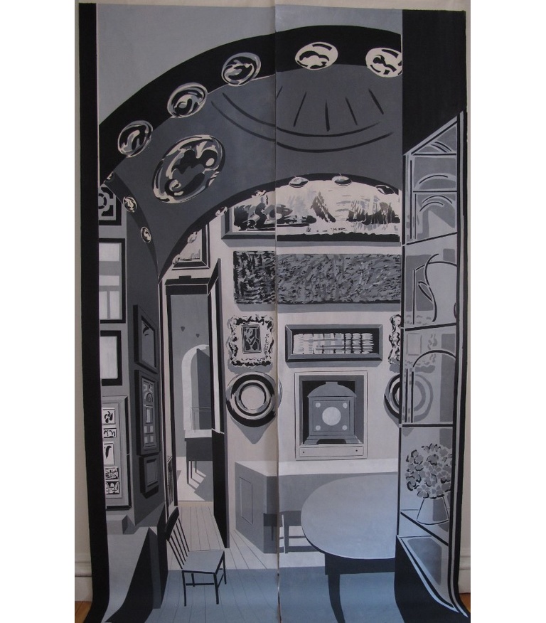 Untitled (Greyscale John Soane Wallpaper) 2015 