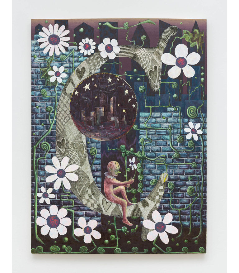 Initial C and the Transformative Power of Symbolism in Storytelling, 2020 oil on canvas over panel 64 x 48 ins.