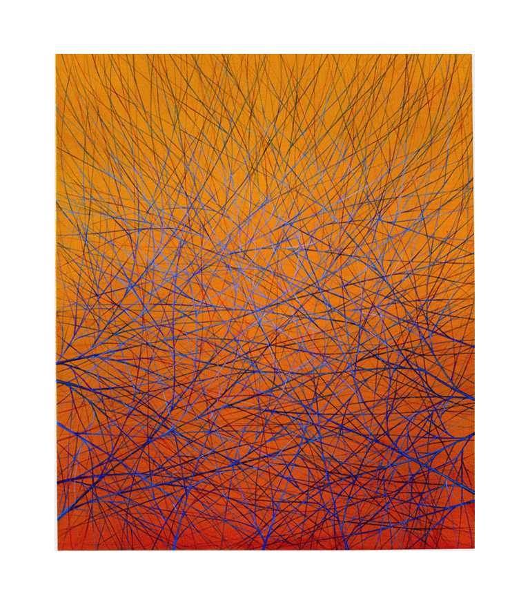 Untitled Blue branches, Orange 2001 