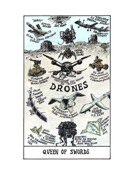 Queen of Swords - Drones (tarot) 2009-11