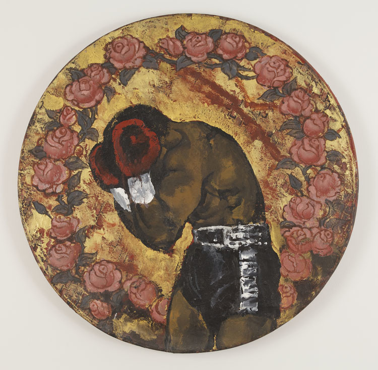 Untitled (Portrait of Boxer with Roses)