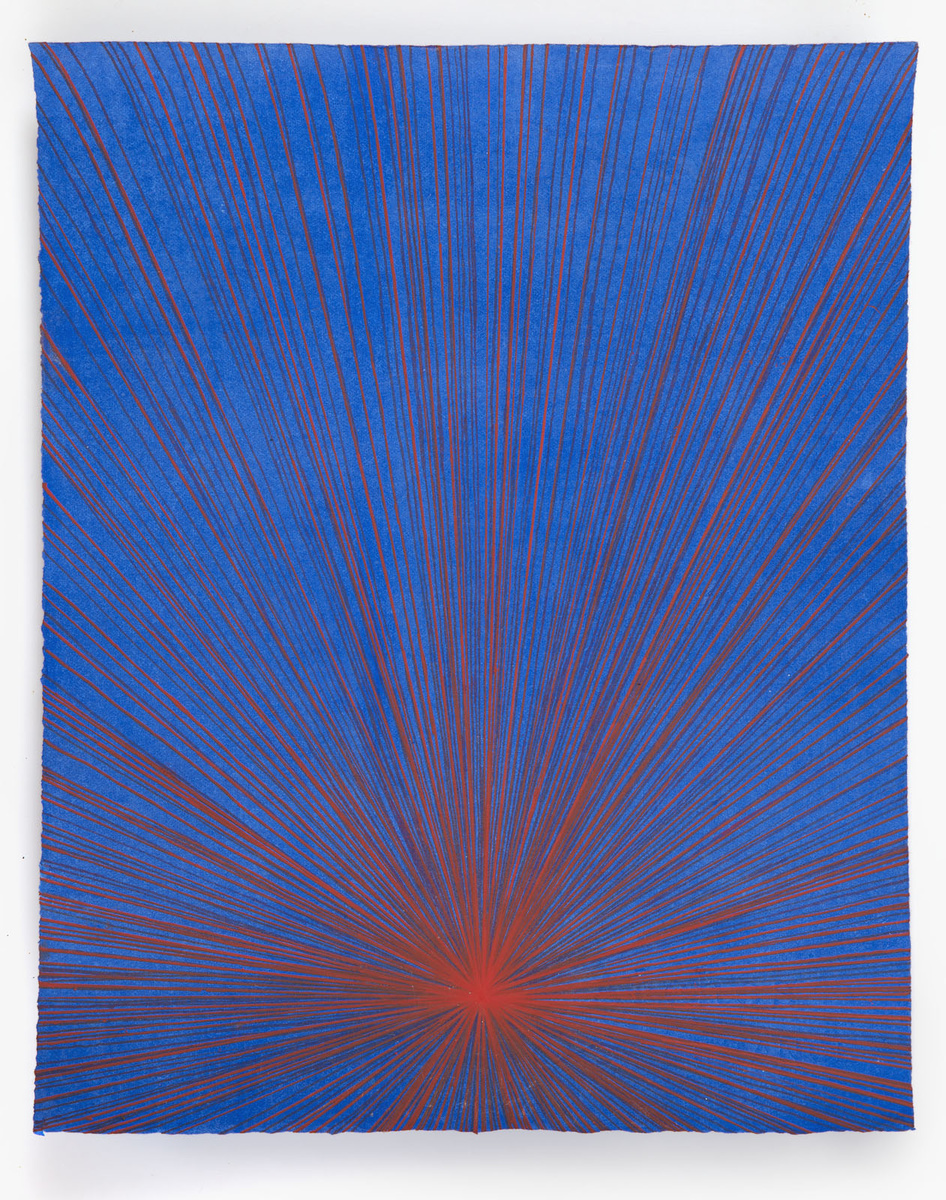 Untitled (Red Beam on Blue)