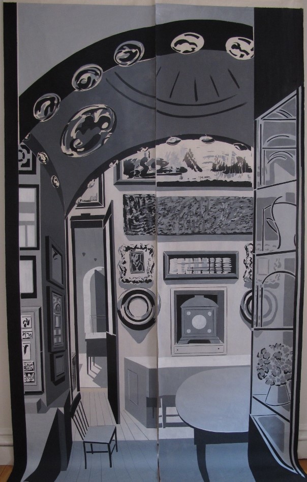 Untitled (Greyscale John Soane Wallpaper) 2015 