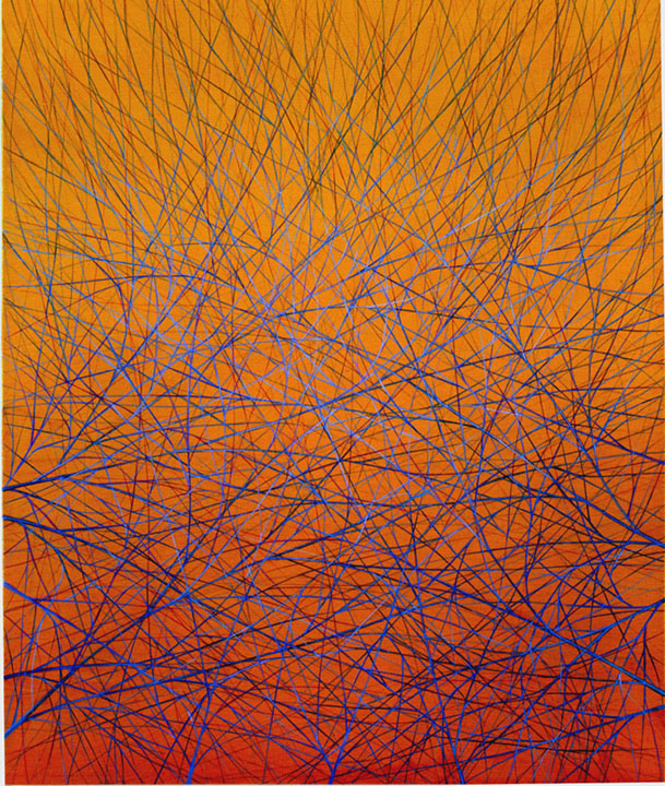 Untitled Blue branches, Orange 2001 